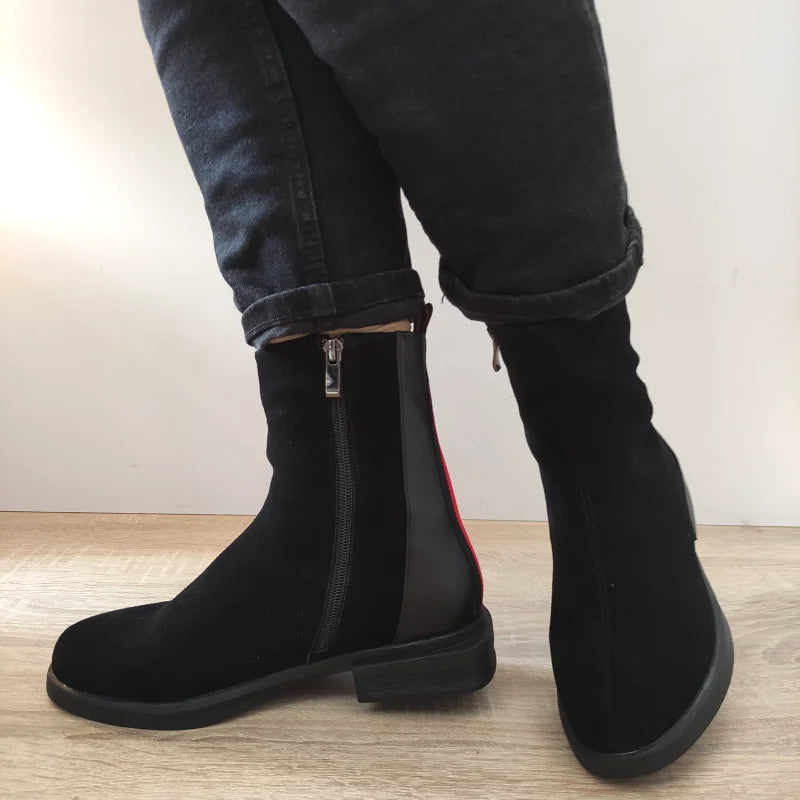 GHETE CASUAL DAMA FORMAZIONE D9193-1 NEGRE VELUR - imagine 3