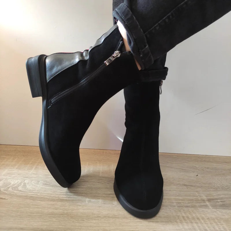 GHETE CASUAL DAMA FORMAZIONE D9193-1 NEGRE VELUR - imagine 4