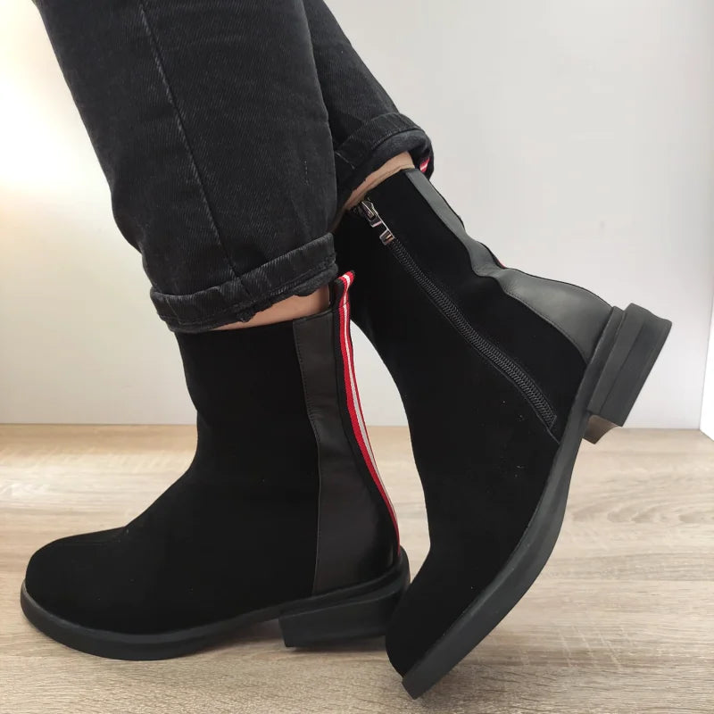 GHETE CASUAL DAMA FORMAZIONE D9193-1 NEGRE VELUR - imagine 2