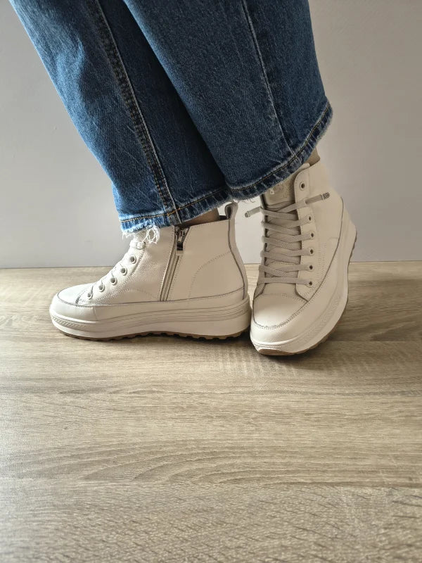 GHETE CASUAL DAMA FRANCO GERARDO 1281 BEJ - imagine 5