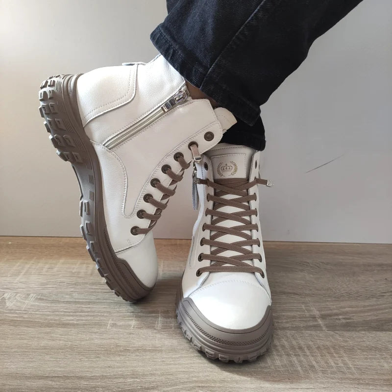 GHETE CASUAL DAMA FRANCO GERARDO 1292 OFF WHITE (GREY) - imagine 5