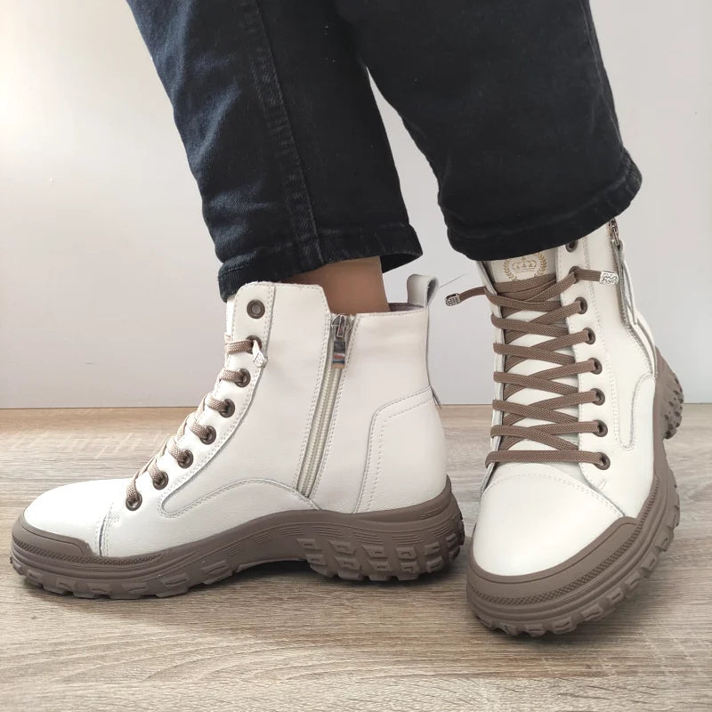 GHETE CASUAL DAMA FRANCO GERARDO 1292 OFF WHITE (GREY) - imagine 2