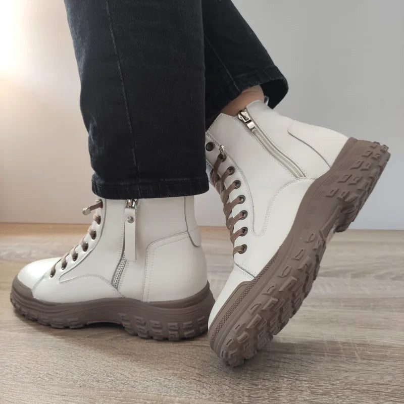 GHETE CASUAL DAMA FRANCO GERARDO 1292 OFF WHITE (GREY) - imagine 4