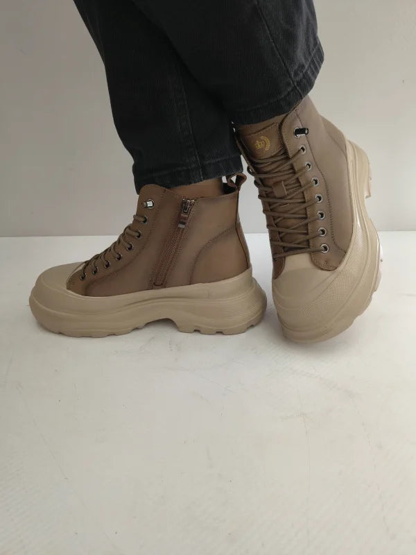 GHETE CASUAL DAMA FRANCO GERARDO 66081 KHAKI - imagine 5