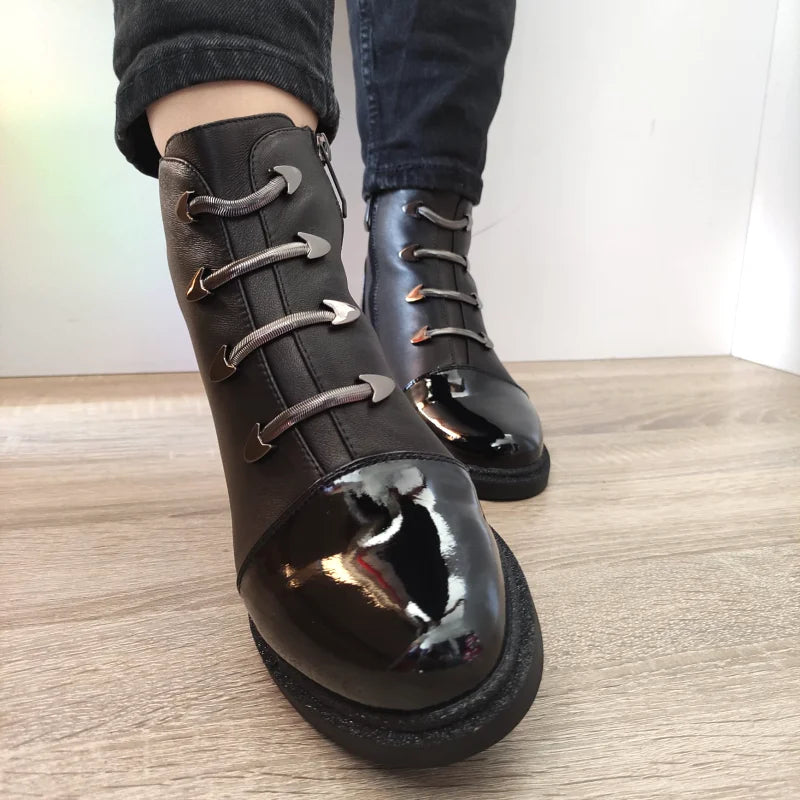 GHETE CASUAL DAMA KARISMA H3X2057-1 01-N NEGRE + LAC - imagine 3