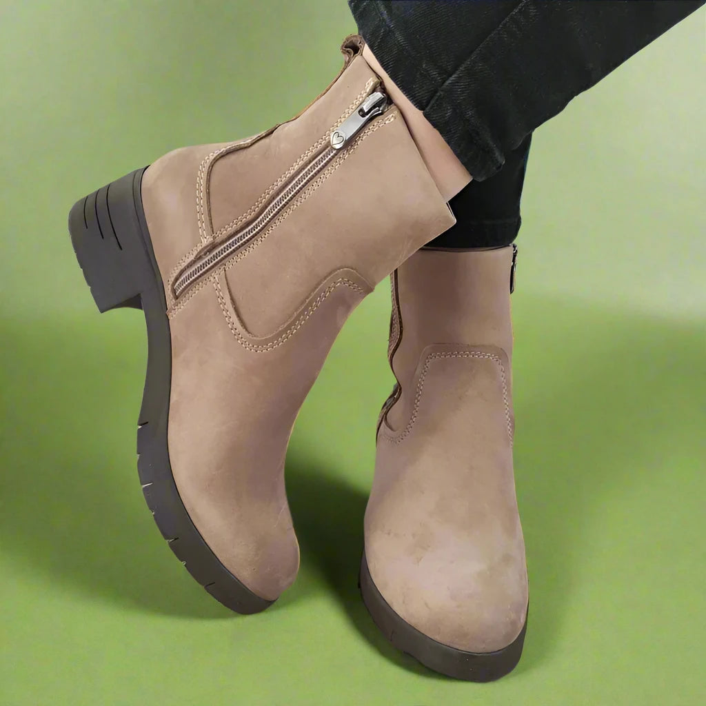 GHETE CASUAL DAMA MARCO TOZZI 25008-43 TAUPE NUBUCK - imagine 4