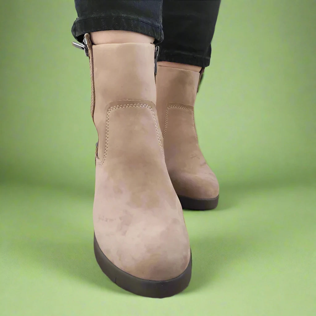GHETE CASUAL DAMA MARCO TOZZI 25008-43 TAUPE NUBUCK - imagine 3