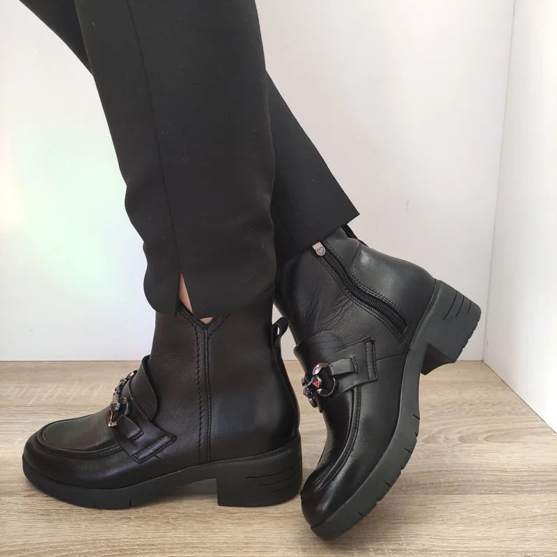 GHETE CASUAL DAMA MARCO TOZZI 25009-43 NEGRE - imagine 2
