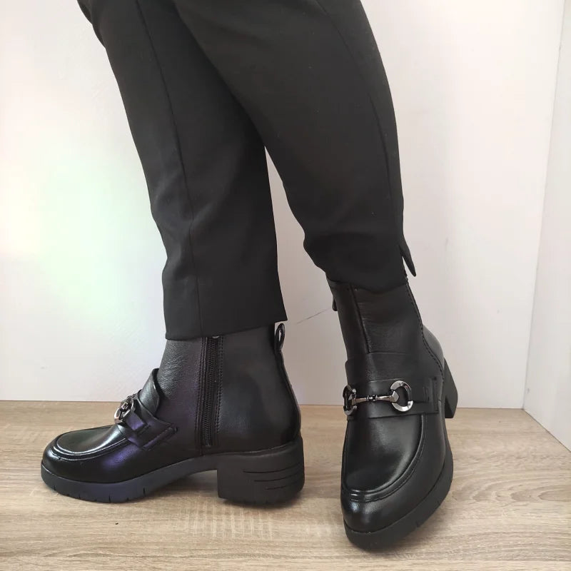 GHETE CASUAL DAMA MARCO TOZZI 25009-43 NEGRE - imagine 4