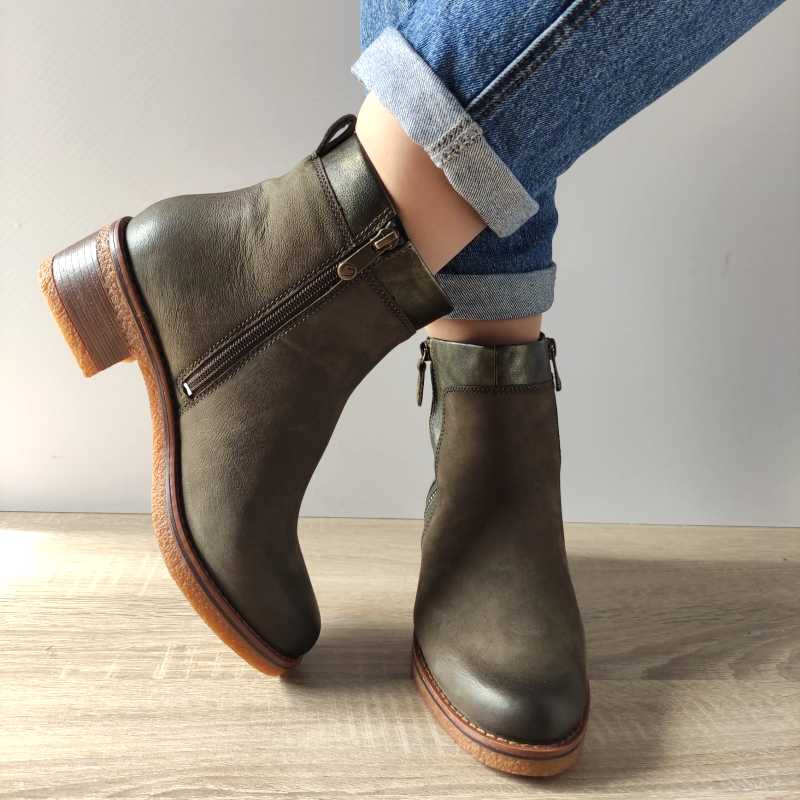 GHETE CASUAL DAMA MARCO TOZZI 25064-43 KHAKI - imagine 3