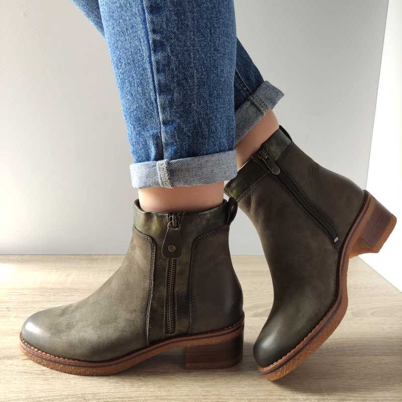 GHETE CASUAL DAMA MARCO TOZZI 25064-43 KHAKI - imagine 4