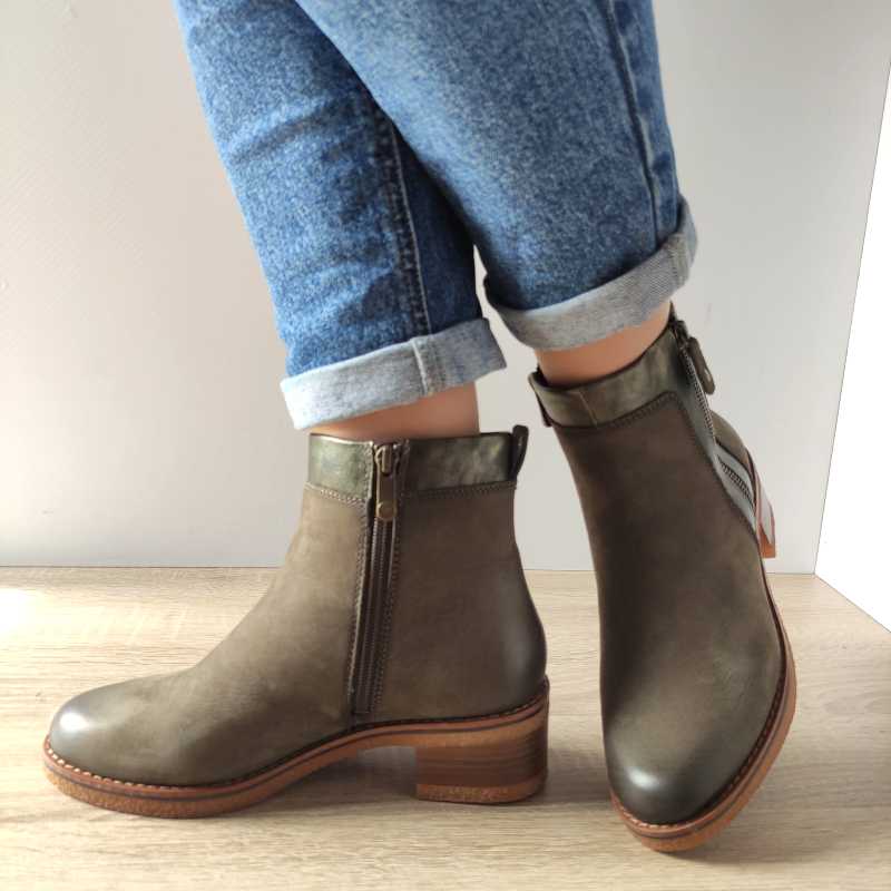 GHETE CASUAL DAMA MARCO TOZZI 25064-43 KHAKI - imagine 2