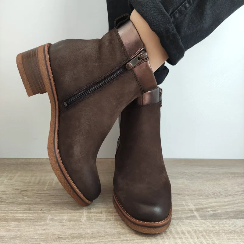 GHETE CASUAL DAMA MARCO TOZZI 25064-43 MARO NUBUCK - imagine 4