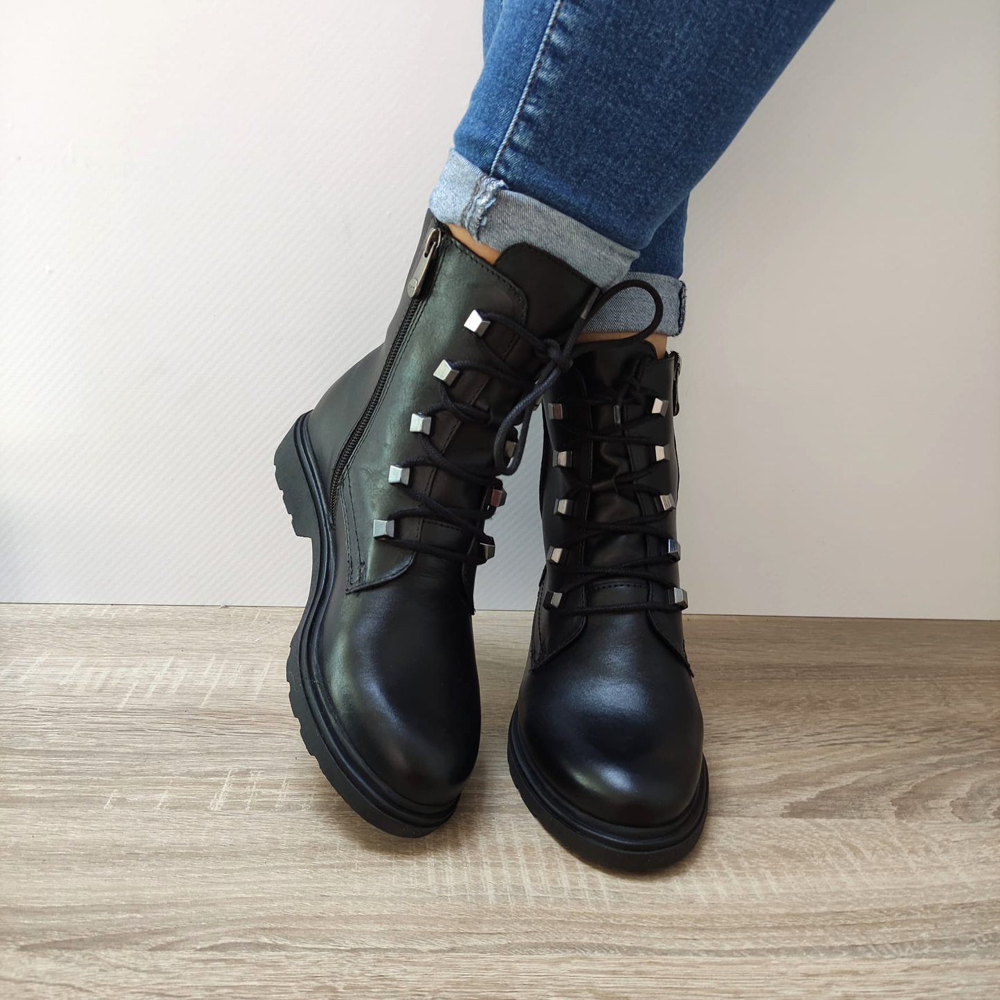 GHETE CASUAL DAMA MARCO TOZZI 25276-41 NEGRE - imagine 5