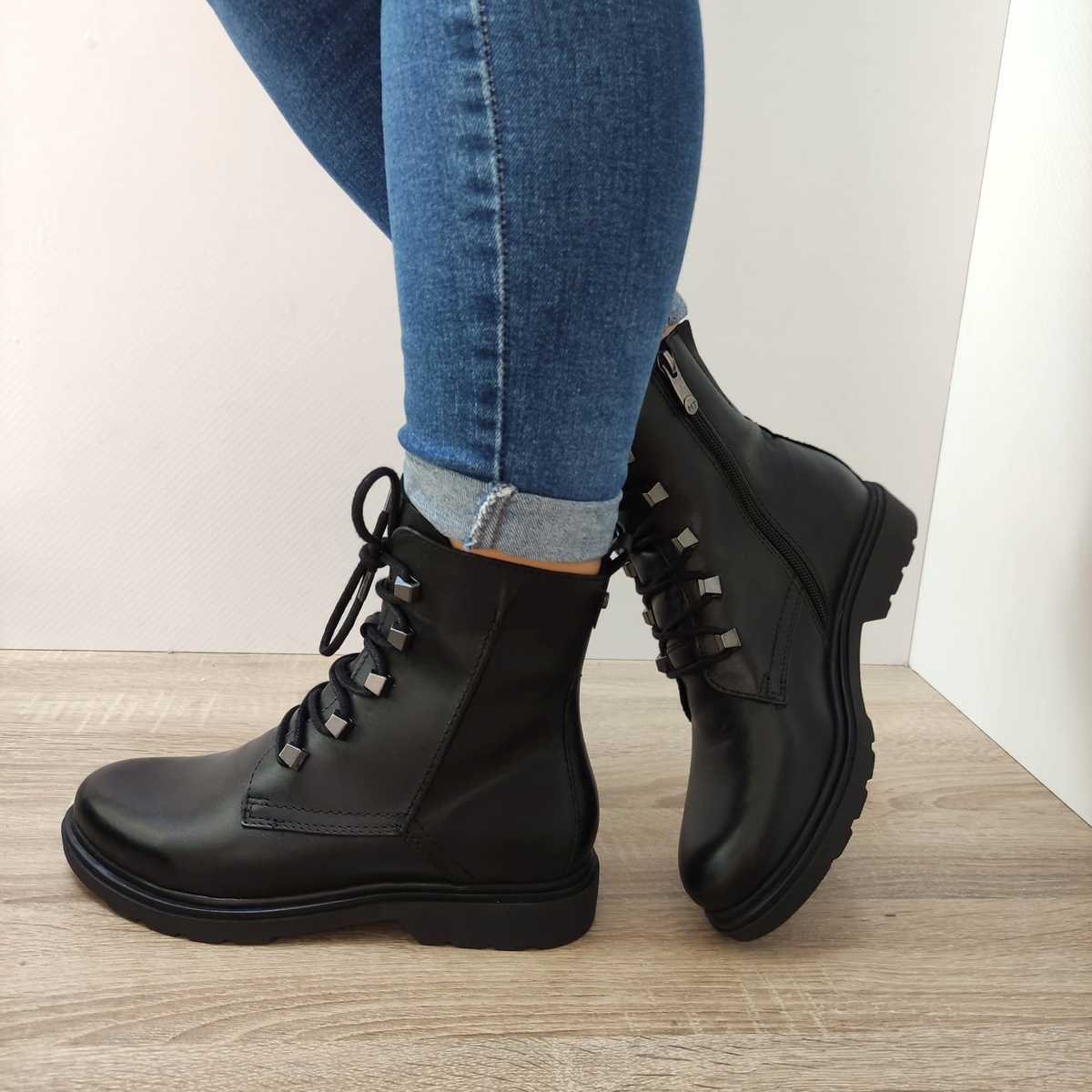 GHETE CASUAL DAMA MARCO TOZZI 25276-41 NEGRE - imagine 2