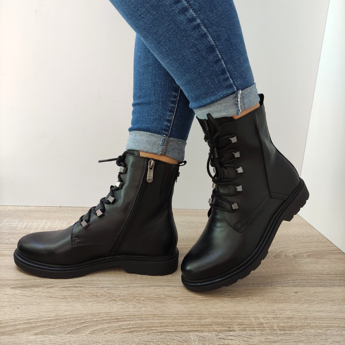 GHETE CASUAL DAMA MARCO TOZZI 25276-41 NEGRE - imagine 3