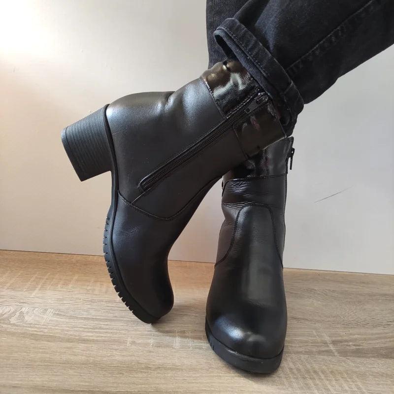 GHETE CASUAL DAMA NICOLIS 157759 NEGRE + LAC - imagine 4