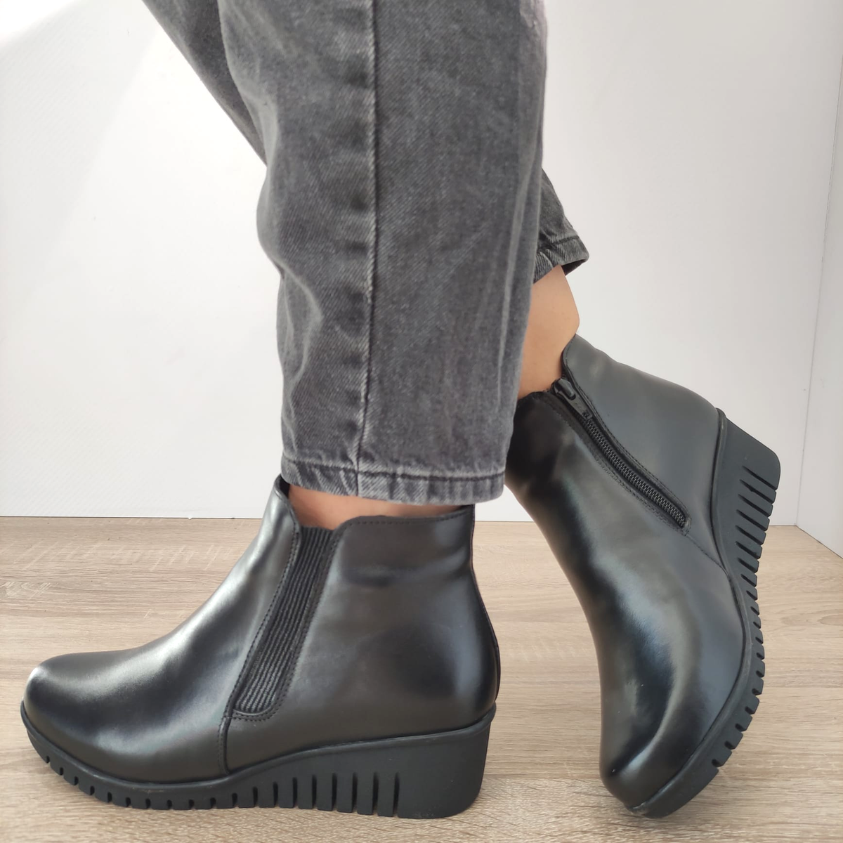 GHETE CASUAL DAMA NICOLIS 159655 NEGRE - imagine 2