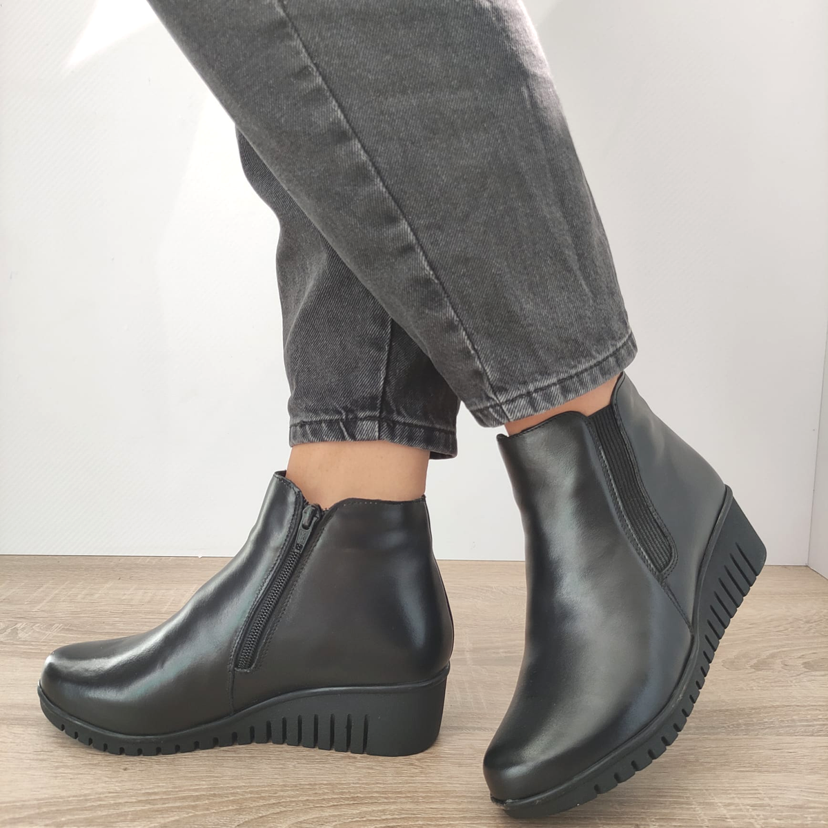 GHETE CASUAL DAMA NICOLIS 159655 NEGRE - imagine 3