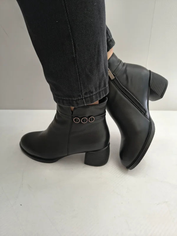 GHETE CASUAL DAMA PASS 33208 01-N NEGRE - imagine 2