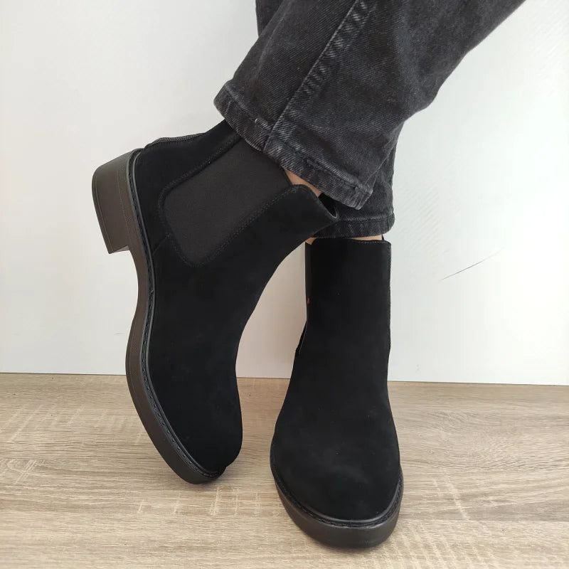 GHETE CASUAL DAMA PASS 550006A 01-I NEGRE VELUR - imagine 4