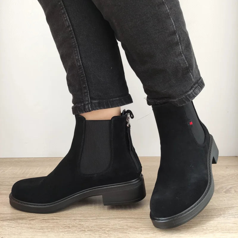 GHETE CASUAL DAMA PASS 550006A 01-I NEGRE VELUR - imagine 2