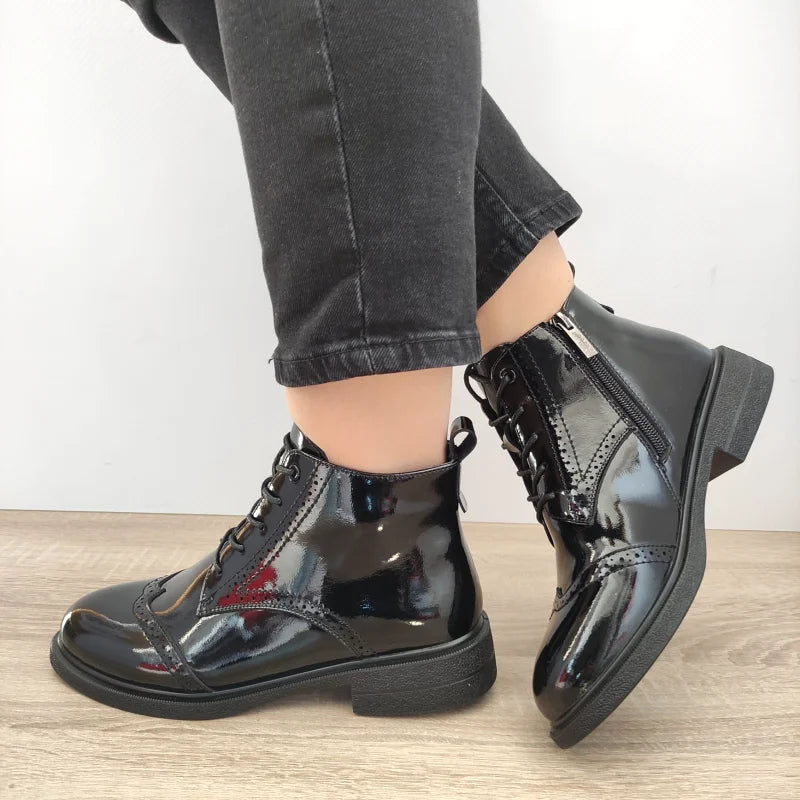 GHETE CASUAL DAMA PASS 550022B 01-1 NEGRE LAC - imagine 2