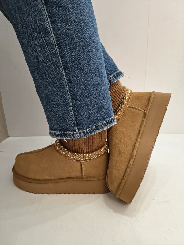 GHETE CASUAL DAMA PASS 870006B 04-Z CAMEL VELUR - imagine 3