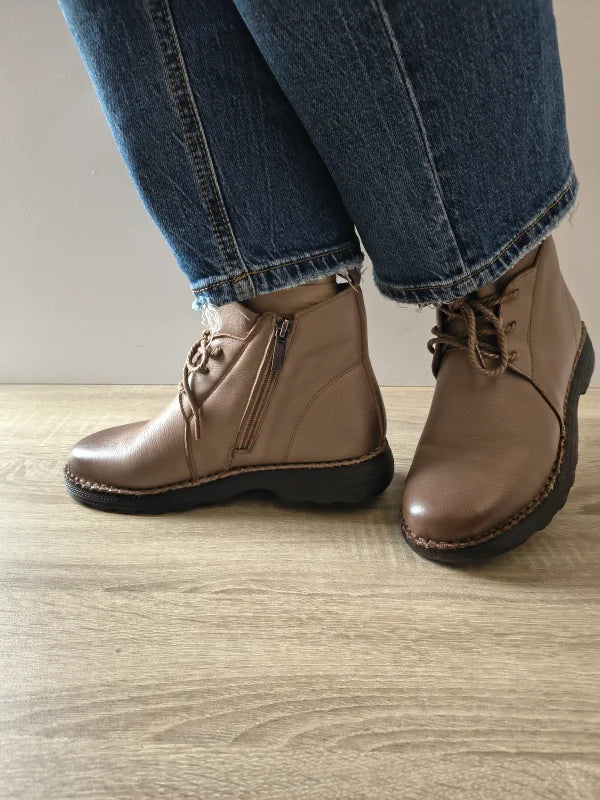 GHETE CASUAL DAMA PASS 870026B M2-N CAMEL (GREJ) - imagine 2