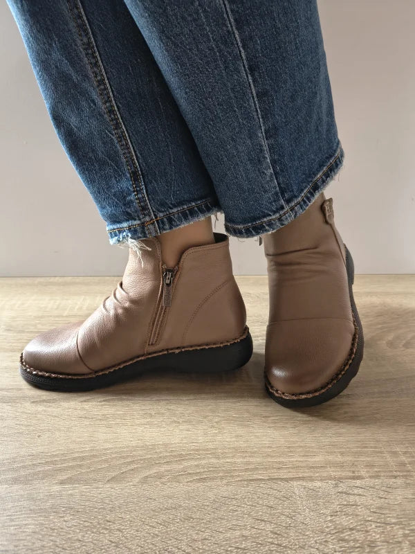 GHETE CASUAL DAMA PASS 870027C M2-N CAMEL (GREJ) - imagine 2