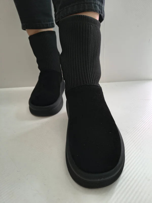 GHETE CASUAL DAMA PASS 87008A 01-Z NEGRE VELUR - imagine 4