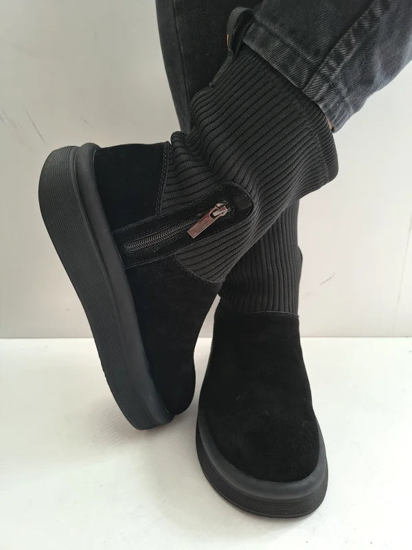 GHETE CASUAL DAMA PASS 87008A 01-Z NEGRE VELUR - imagine 5
