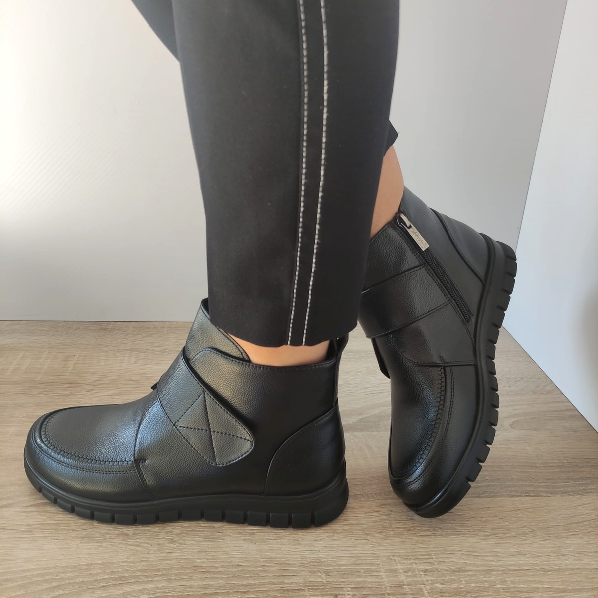 GHETE CASUAL DAMA PASS M5M530004 01-N NEGRE - imagine 2