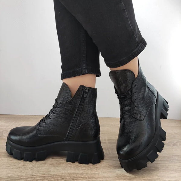 GHETE CASUAL DAMA PERLLA 3454-1 NEGRE BIZONAT - imagine 2