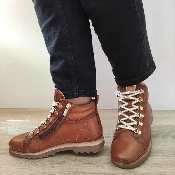 GHETE CASUAL DAMA PIKOLINOS W3W-8564 MARO BRANDY - imagine 5
