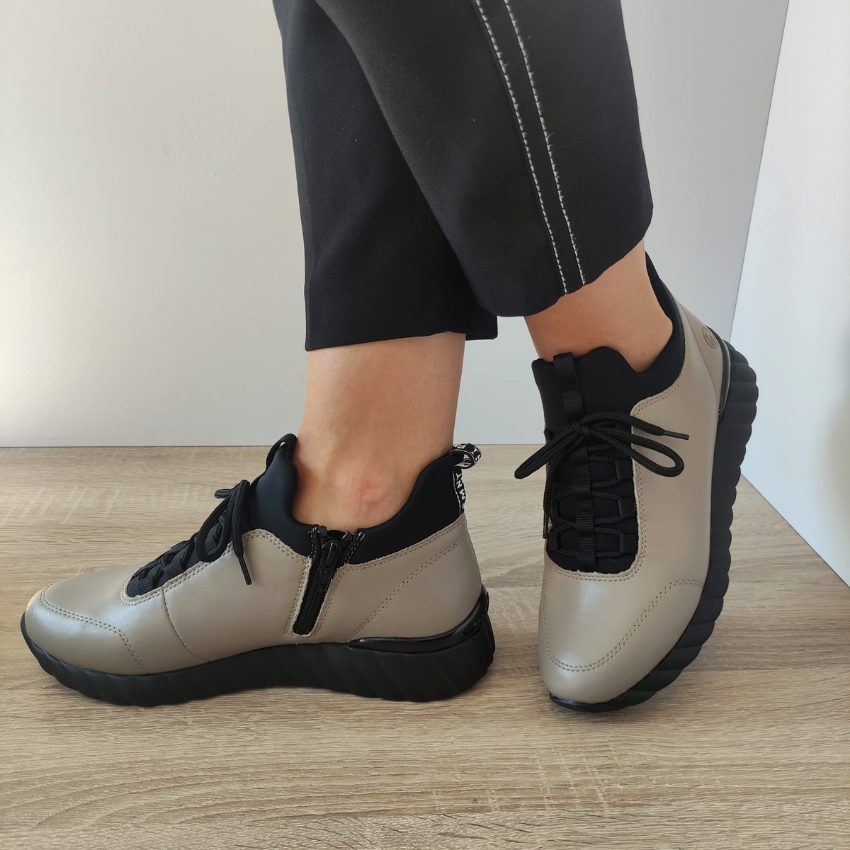 GHETE CASUAL DAMA REMONTE D5977-64 BEJ - imagine 3