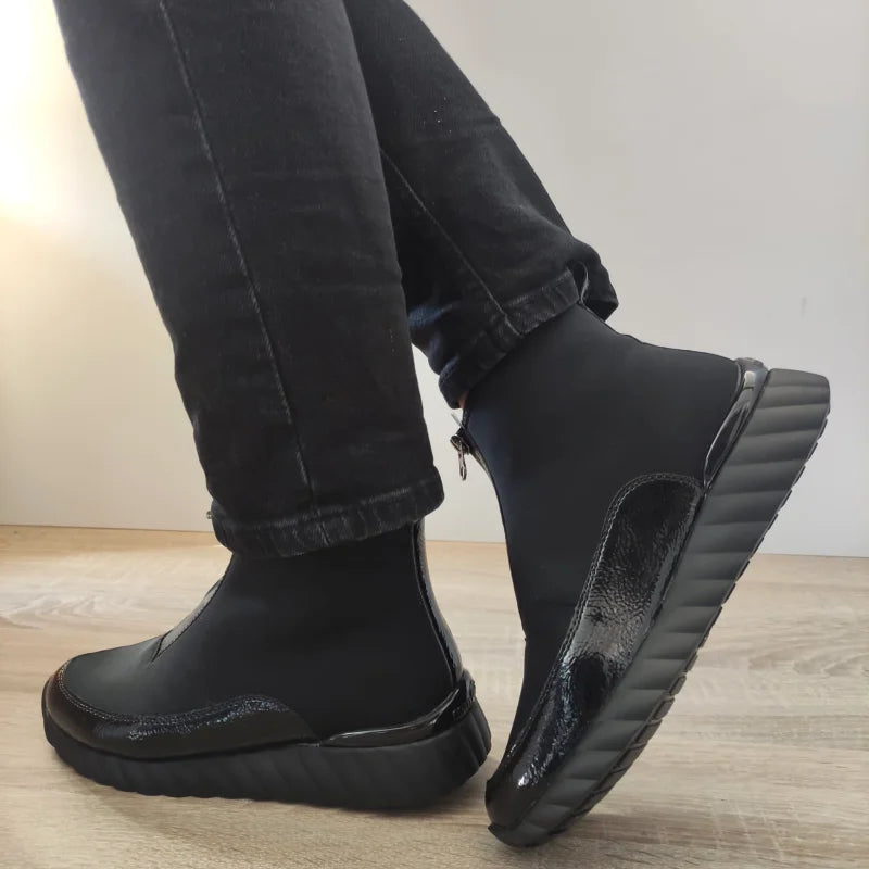 GHETE CASUAL DAMA REMONTE D5983-03 NEGRE - imagine 3