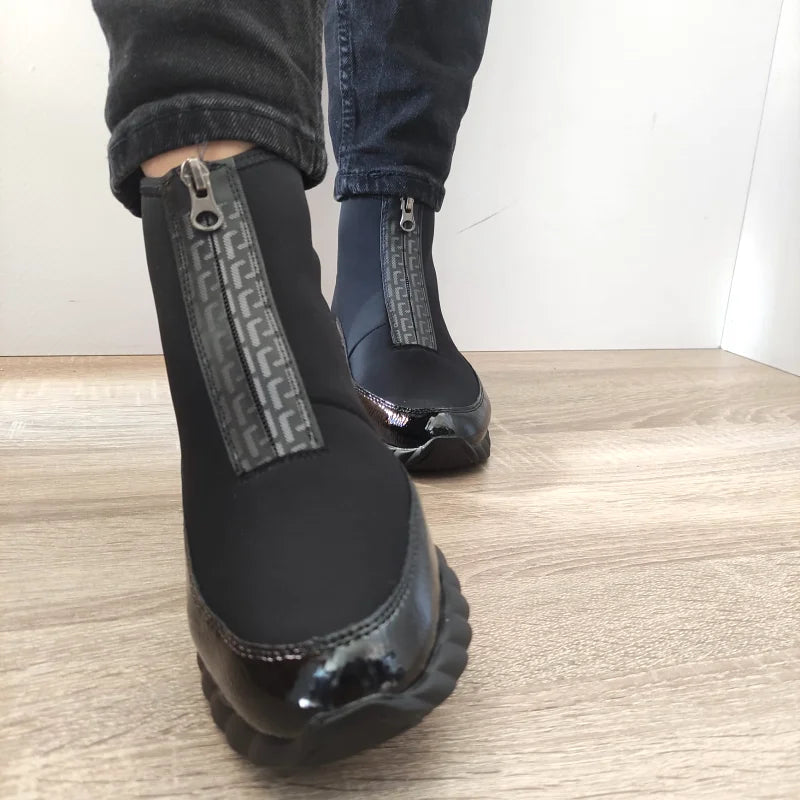 GHETE CASUAL DAMA REMONTE D5983-03 NEGRE - imagine 4