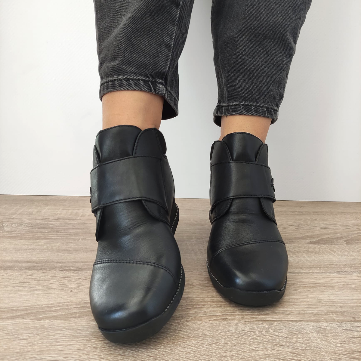 GHETE CASUAL DAMA RIEKER 44255-00 NEGRE - imagine 5