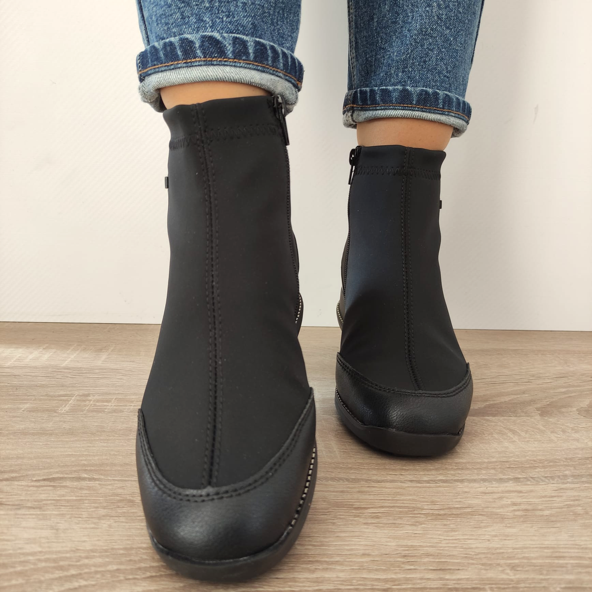 GHETE CASUAL DAMA RIEKER 44276-00 NEGRE - imagine 4