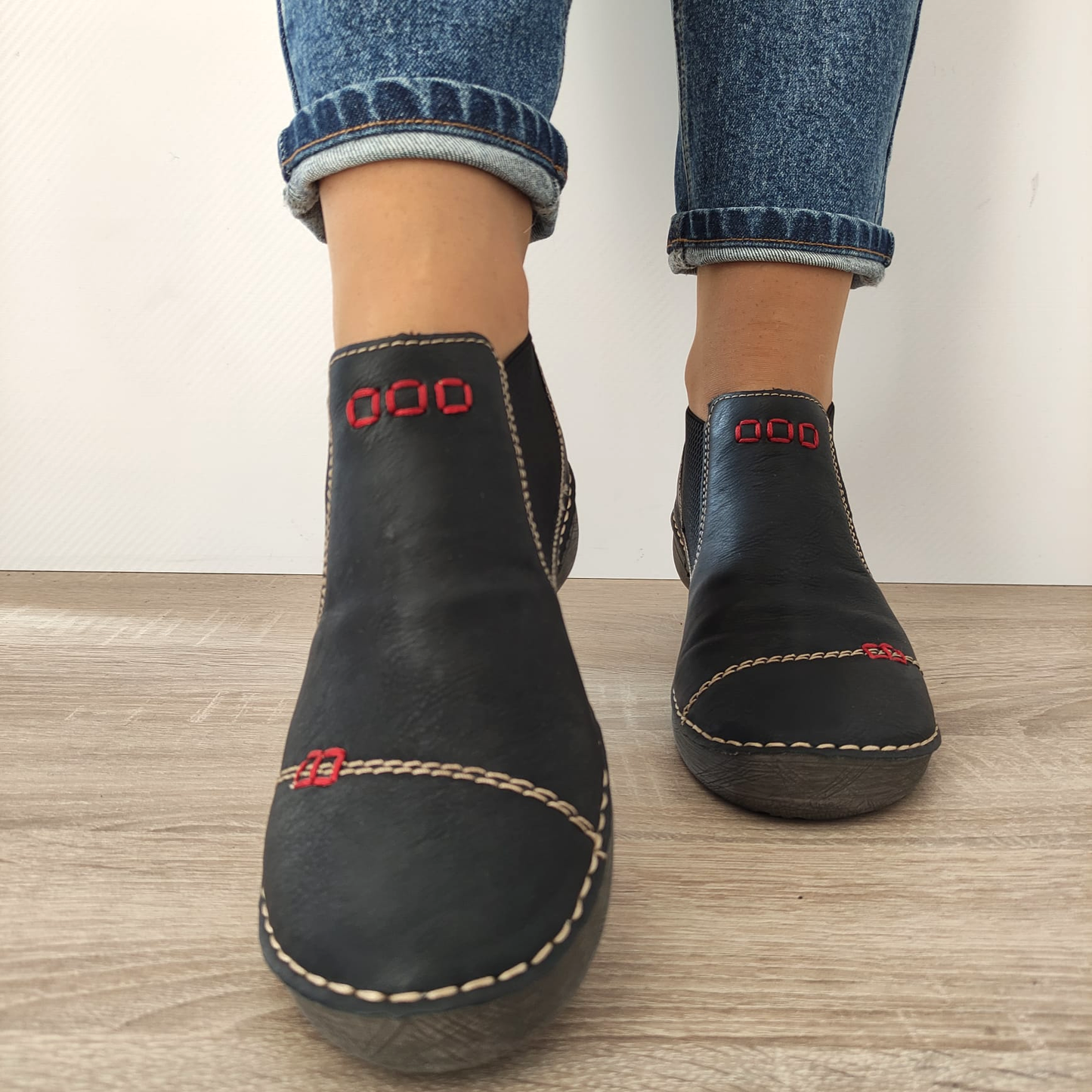 GHETE CASUAL DAMA RIEKER 52590-01 NEGRE