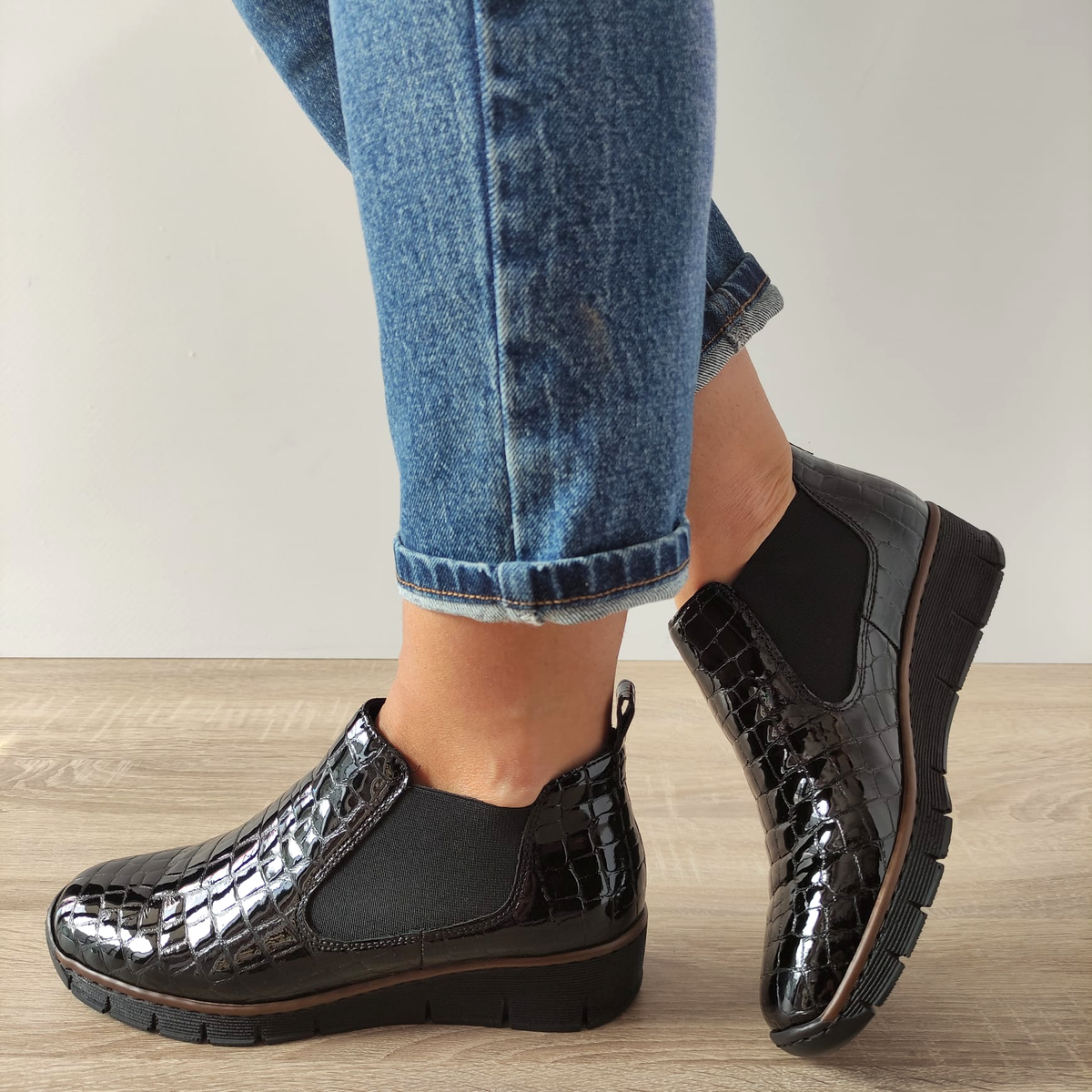 GHETE CASUAL DAMA RIEKER 53794-01 - imagine 2