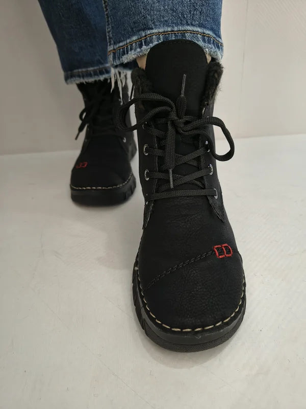 GHETE CASUAL DAMA RIEKER 55031-00 NEGRE - imagine 4