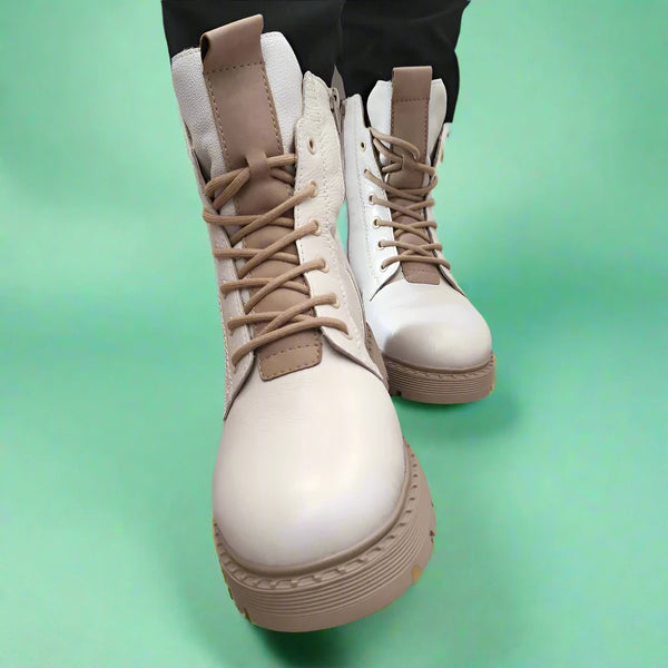 GHETE CASUAL DAMA RIEKER 70404-80 BEJ - imagine 4