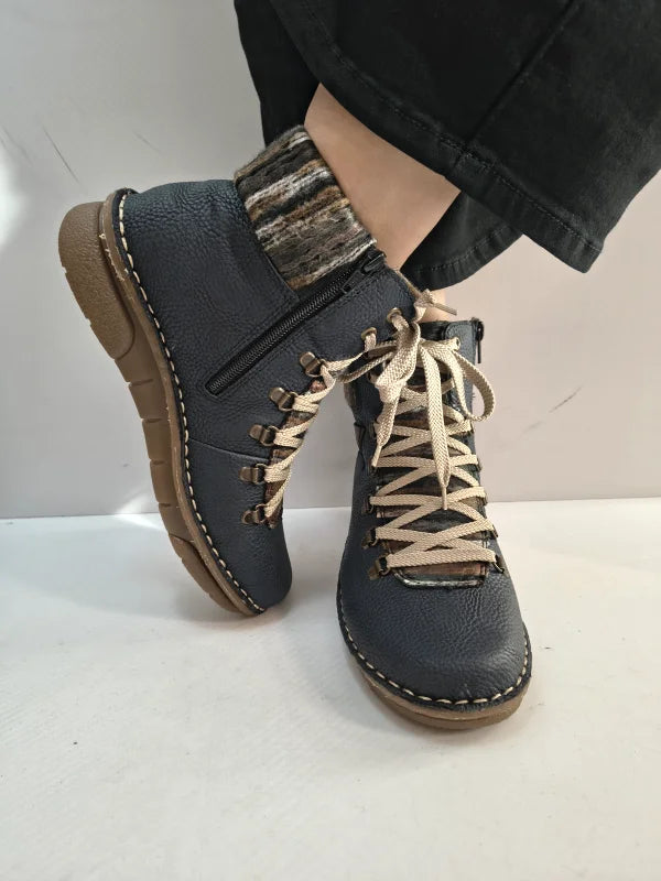GHETE CASUAL DAMA RIEKER 73343-15 BLEUMARIN - imagine 4