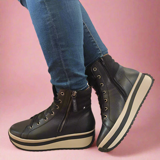 GHETE CASUAL DAMA RIEKER W0962-00 NEGRE