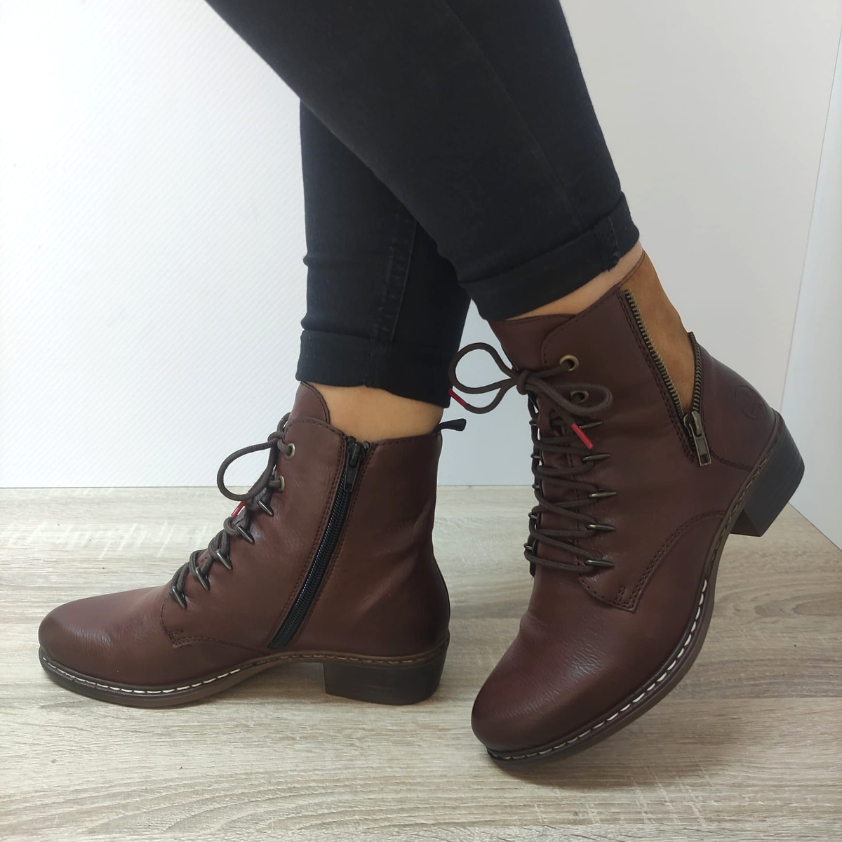 GHETE CASUAL DAMA RIEKER Y0800-24 MARO - imagine 2