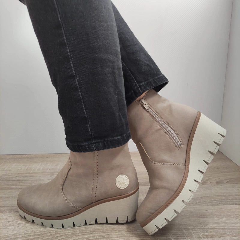 GHETE CASUAL DAMA RIEKER Y5065-64 BEJ - imagine 2