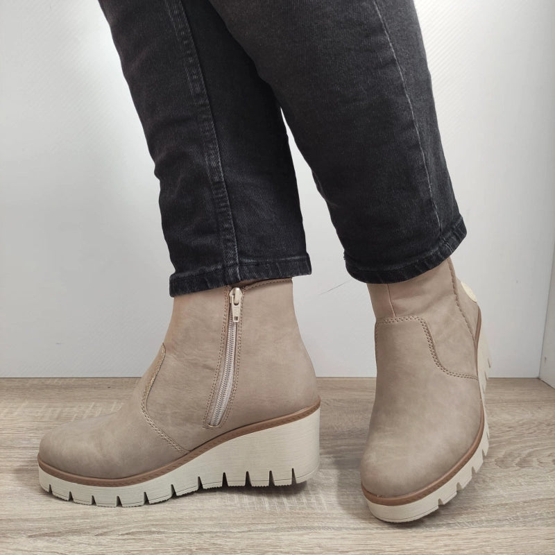 GHETE CASUAL DAMA RIEKER Y5065-64 BEJ - imagine 3