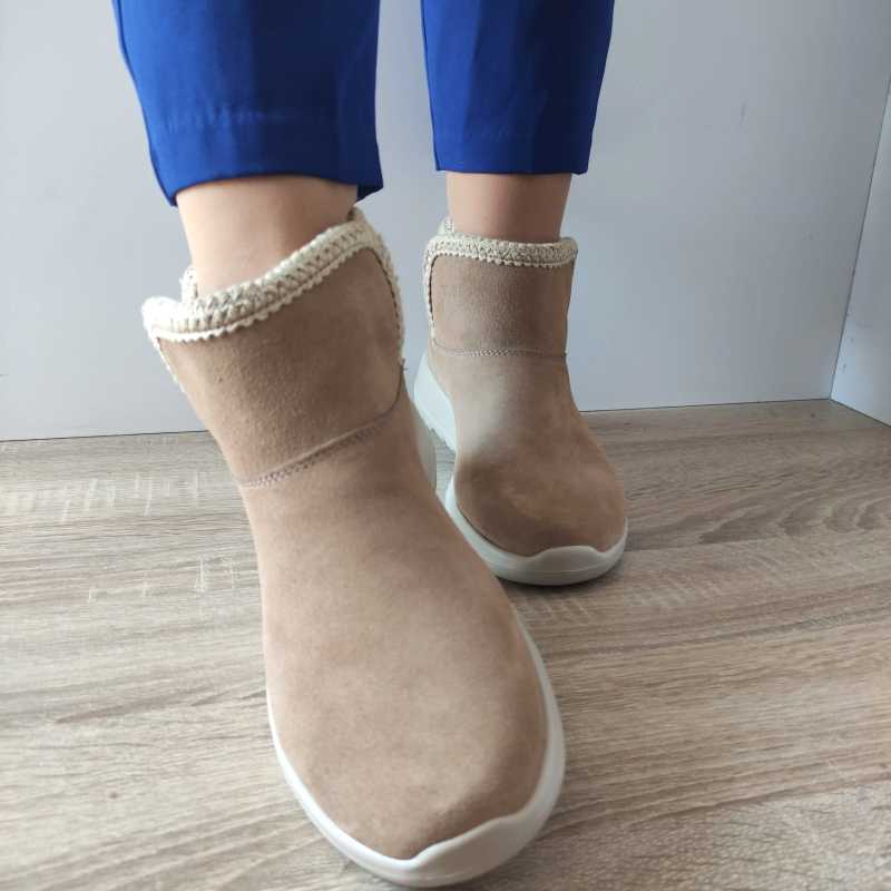 GHETE CASUAL DAMA SKECHERS 144113 TAN - imagine 4